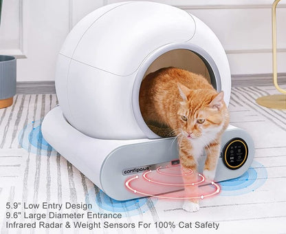 Front entry of the Litter Robot, designed for easy access by cats of all sizes.