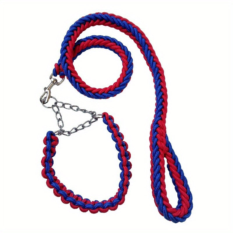 Adjustable Nylon Eight-strand Braided Dog Collar from the Pro-rope Set, perfect for any size dog.