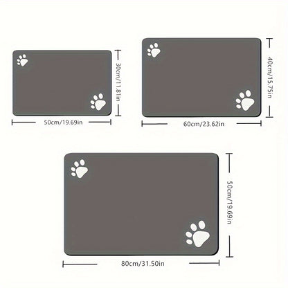 size of Stylish and functional pet feeding mat