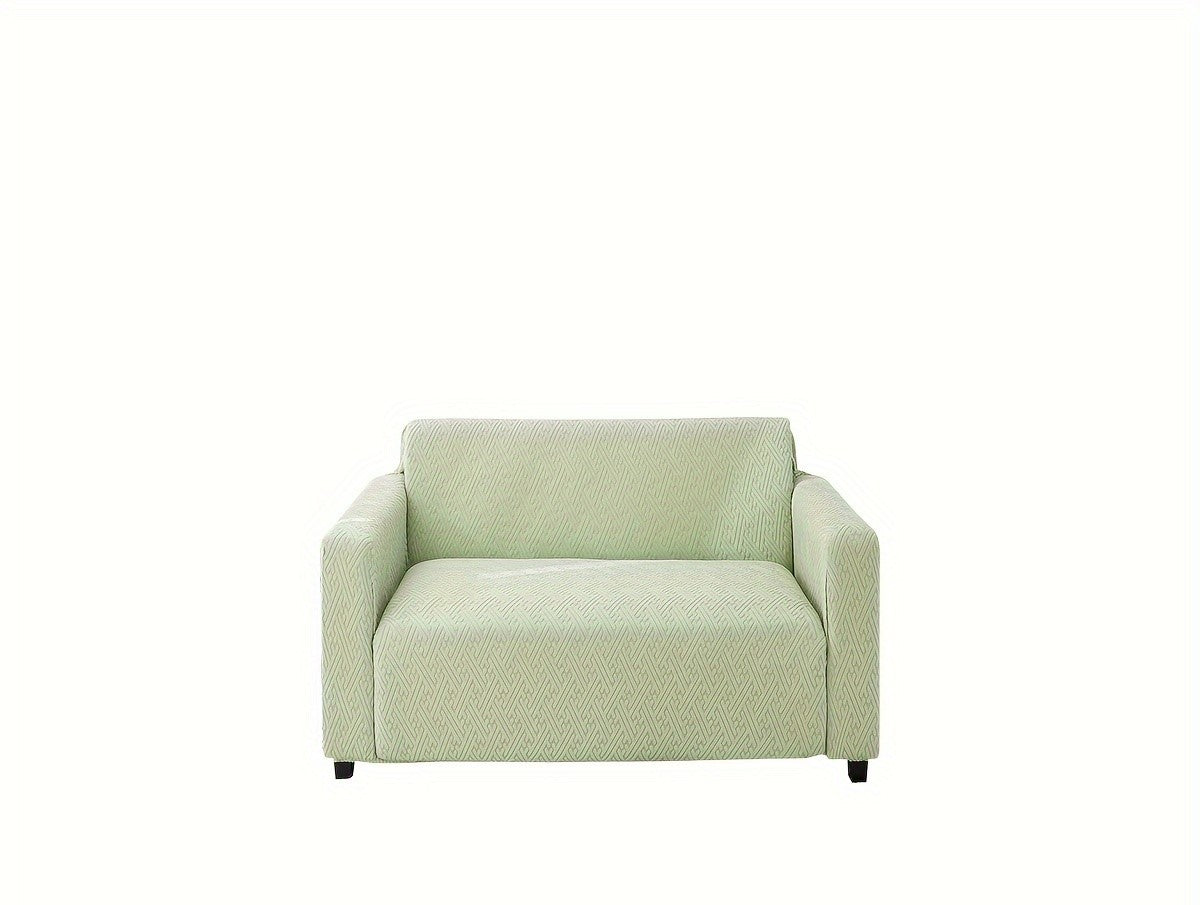 1 seater elastic sofa cover in green color