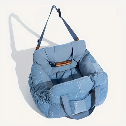 Dog Car Seat Bed with storage pocket
