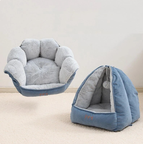 Soft and comfortable 2-in-1 cat bed 