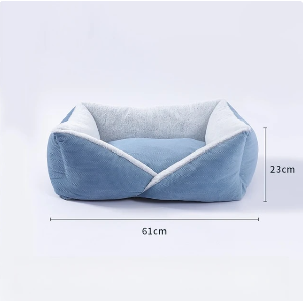 Size of 2-in-1 Plush Cat Bed & House