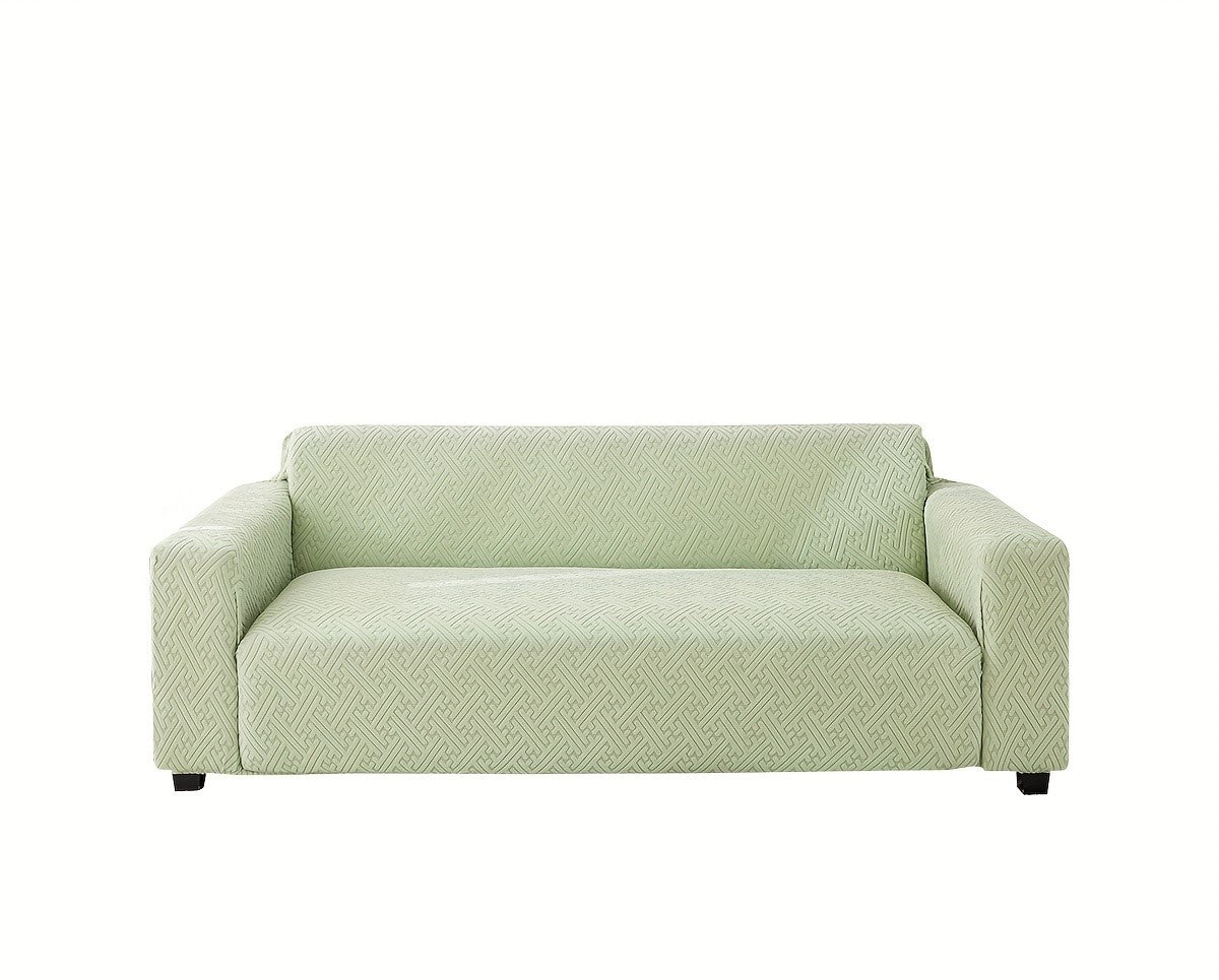 3 seater elastic sofa cover in green color