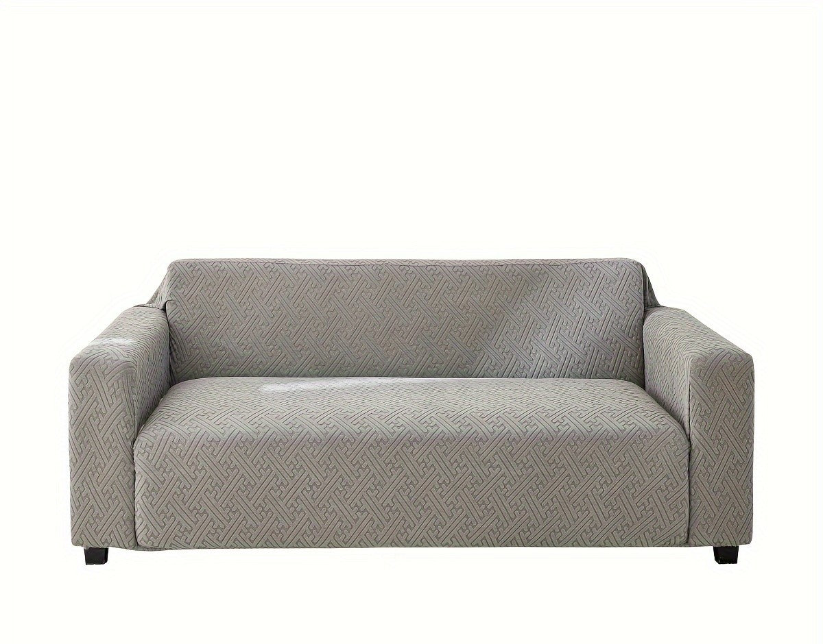 3 seater elastic sofa cover in dark grey color