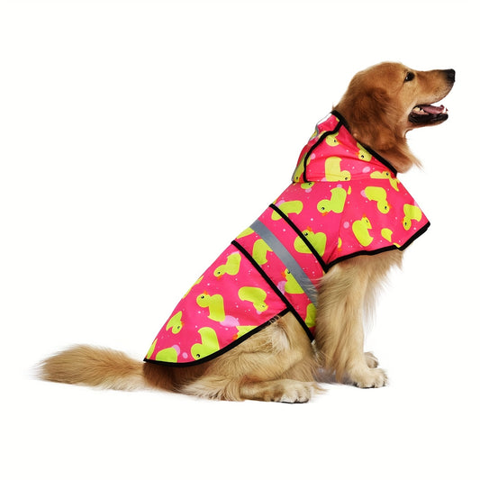 Reflective Waterproof Dog Raincoat with Hood for Small, Medium, and Large Dogs