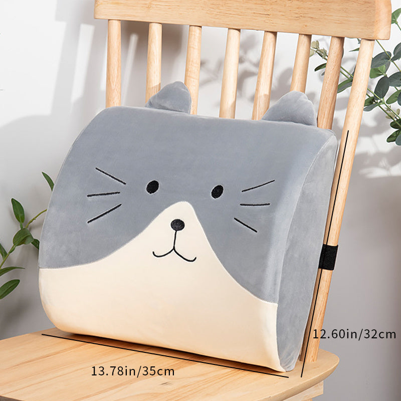 Memory foam cushion featuring an elegant cat pattern