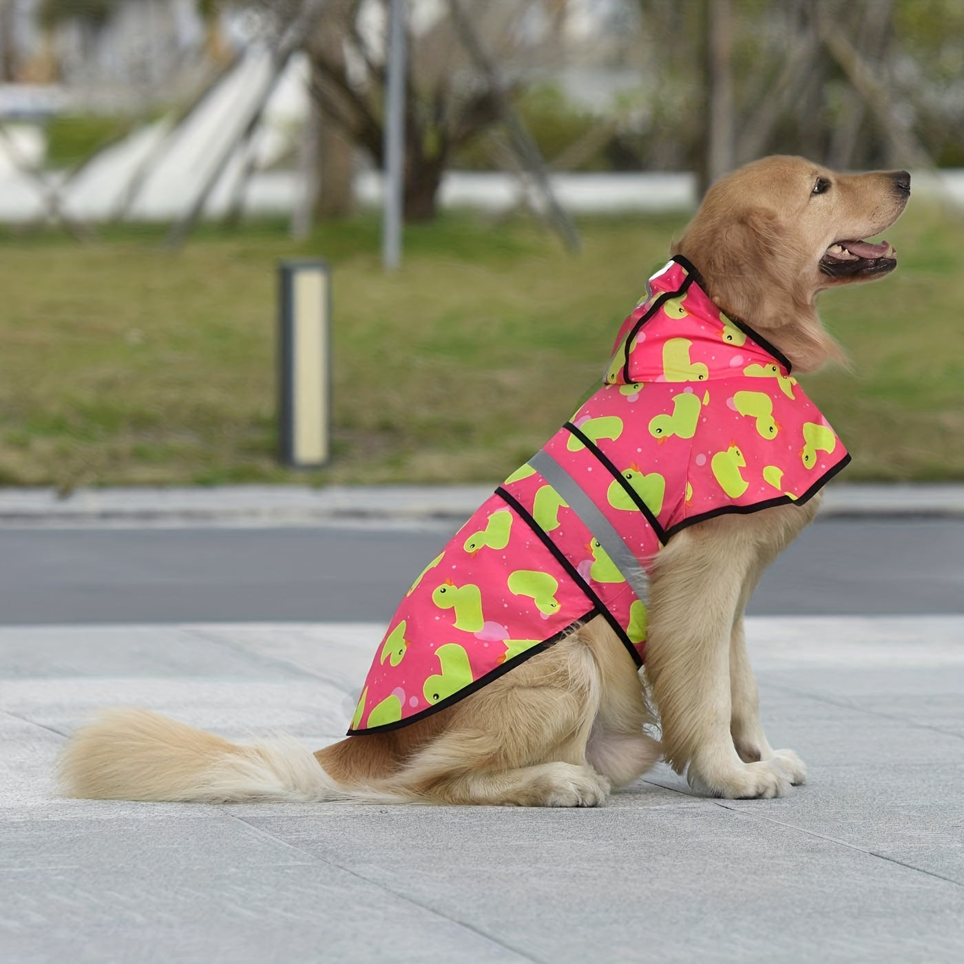 Reflective Waterproof Dog Raincoat with Hood for Small, Medium, and Large Dogs