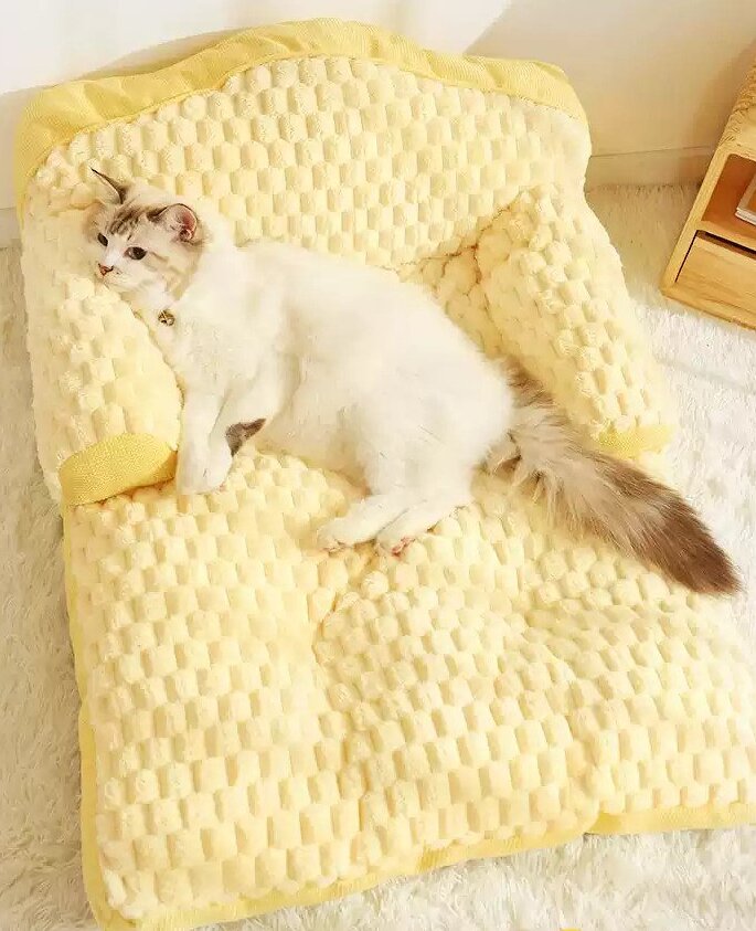 Ultra Cozy Soft Washable Pet Chaise Sofa Plush Dog & Cat Sofa Bed