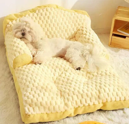 Ultra Cozy Soft Washable Pet Chaise Sofa Plush Dog & Cat Sofa Bed