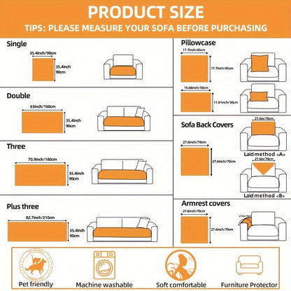 product size of Nordic Plush Sofa Cover