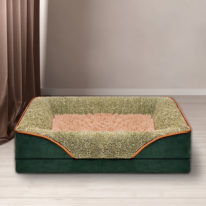 Modern pet sofa bed with washable cushioning, designed for comfort in any season