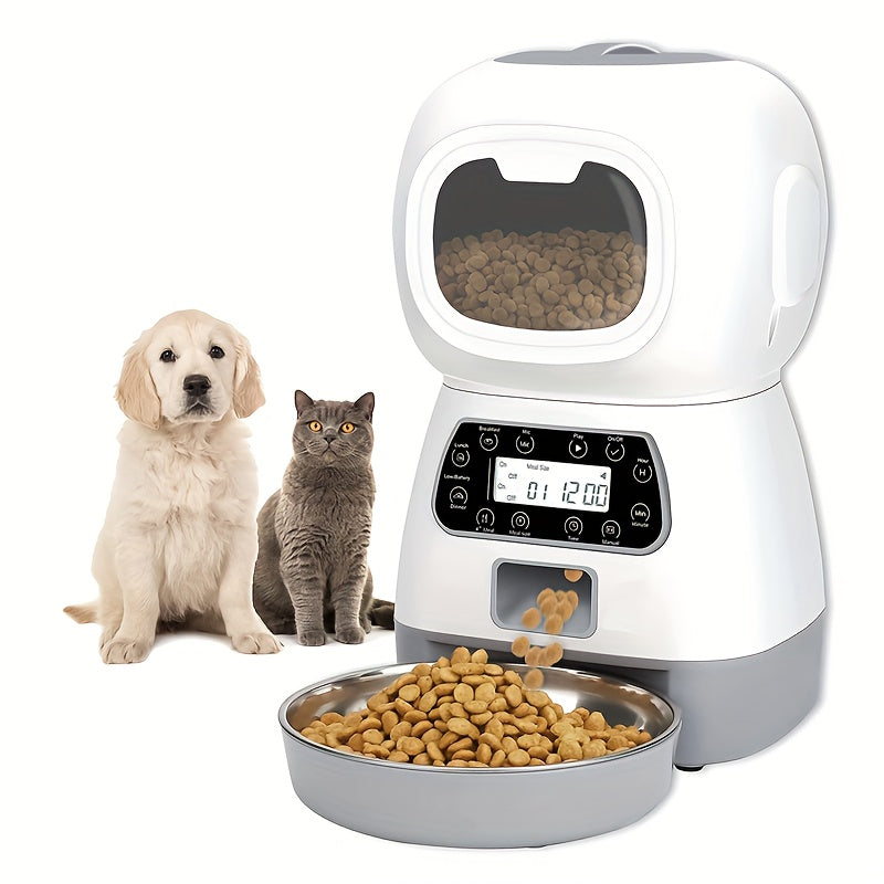 Close-up of the Automatic Pet Feeder's visible food container.