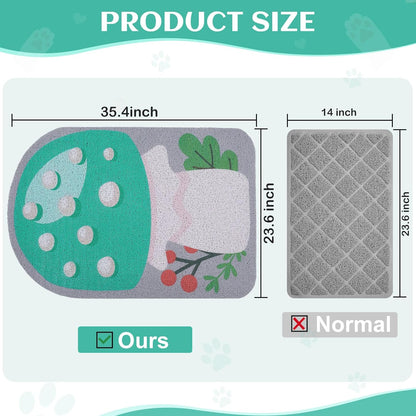 product size of Innovative cat litter mat with a mushroom pattern