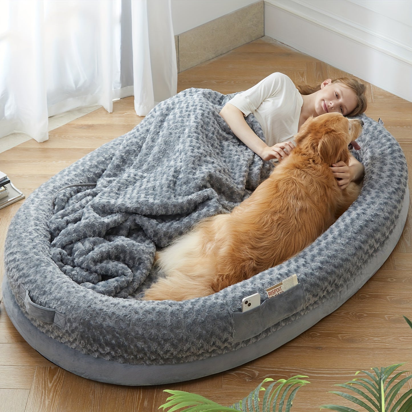 Cozy dog bed for snuggling with your furry friend