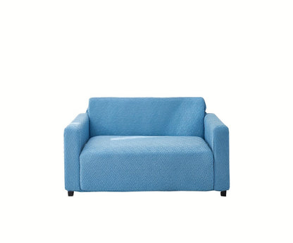 1 seater elastic sofa cover in blue color