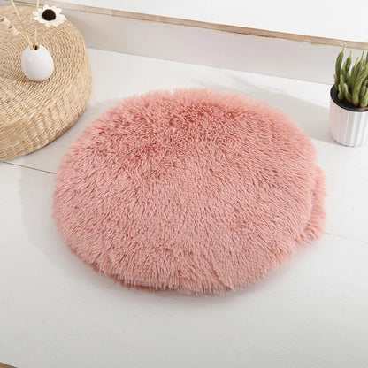 Plush Cat Beds for Cats & Small Dogs Soft Round and Colorful Pet Mats