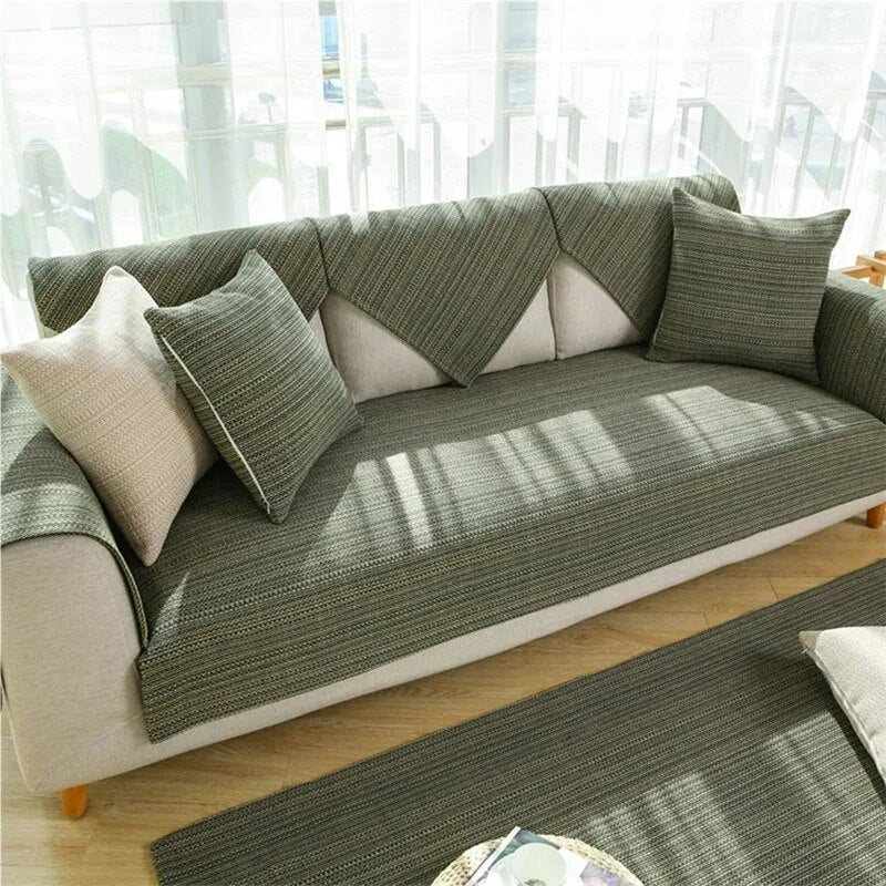 Linen Design Stylish Washable Couch Sofa Pet Protector