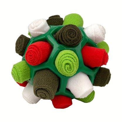 Sniffing Ball Smart Slow-Feeding Puzzle Toy for Dogs in Christmas Color