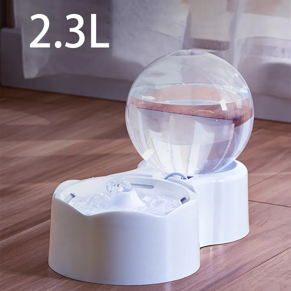 Automatic gravity-based pet water dispenser ensuring your cat or dog has fresh water all day.