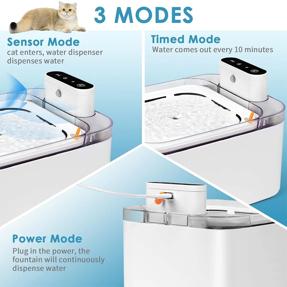 3modes of pet water fountain