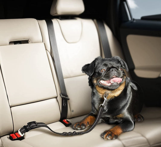 Adjustable Elastic Dog Cat Car Seat Belt Harness Reflective Cushioning Car Travel Safety