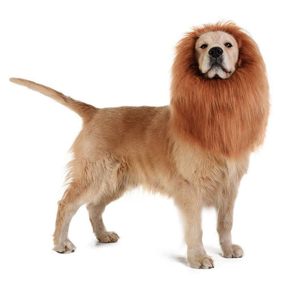 Cozy Winter Lion Dog Wig Costume Pet Cosplay for Holiday Parties