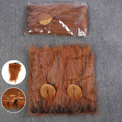 Cozy Winter Lion Dog Wig Costume Pet Cosplay for Holiday Parties