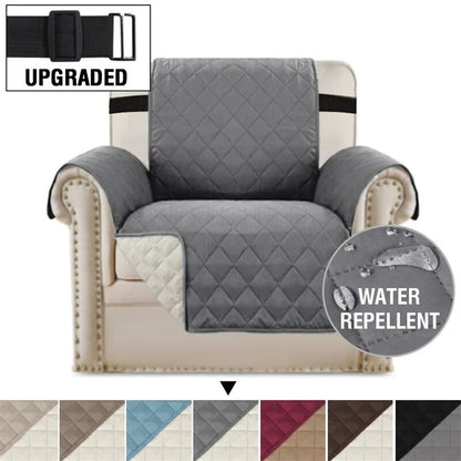 "Versatile grey sofa cover on a chair, blending with decor."
