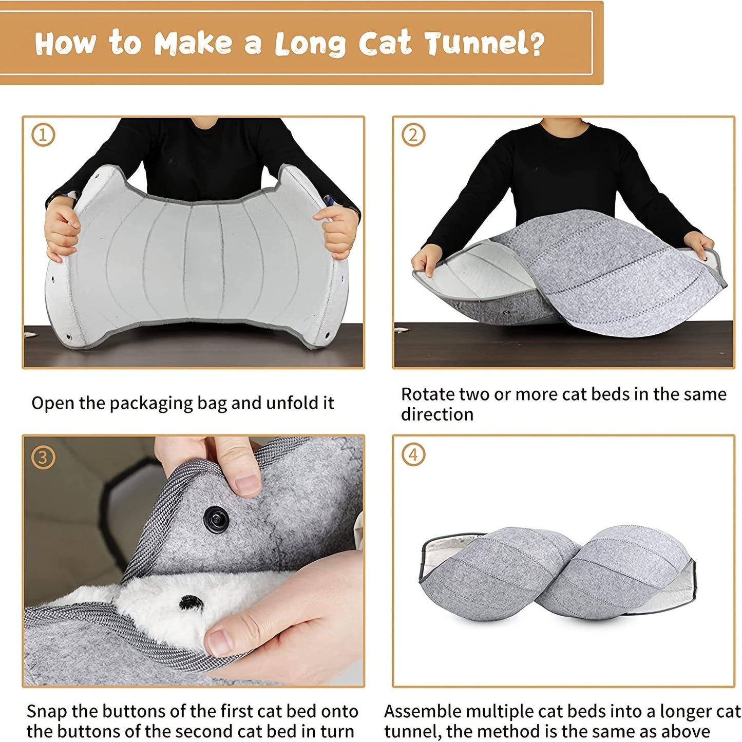 How to make a long cat tunnel