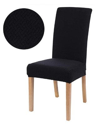 Universal Fit Elastic Chair Cover in Black Color