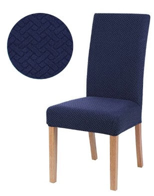 Universal Fit Elastic Chair Cover in Dark Blue Color