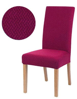 Universal Fit Elastic Chair Cover in Wine Color