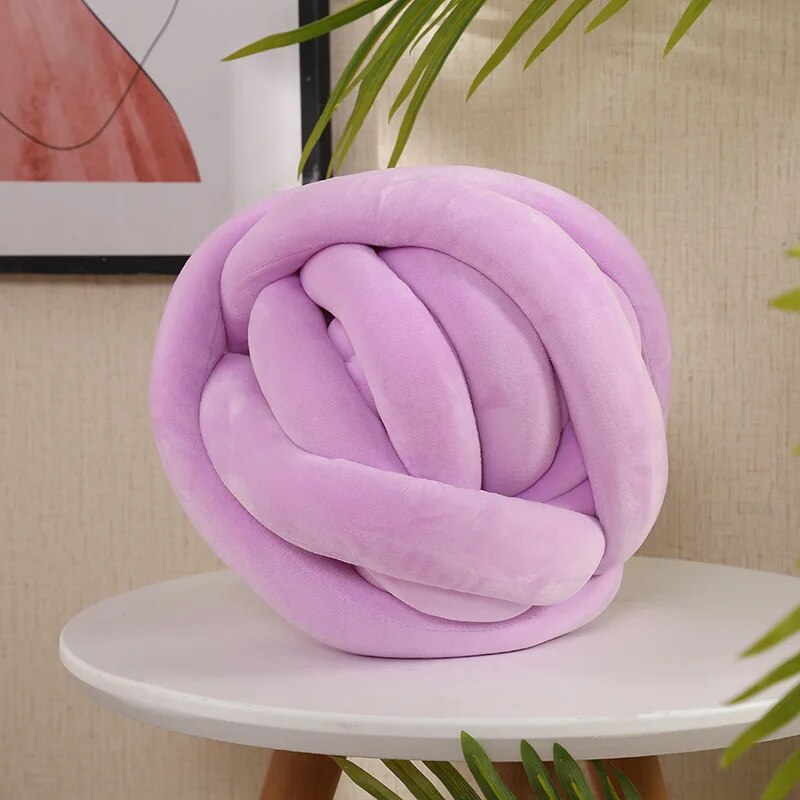 Winter Plush Non Slip Pet Bed for Deep Sleep: Round Knotted Cat & Dog Nest Violet