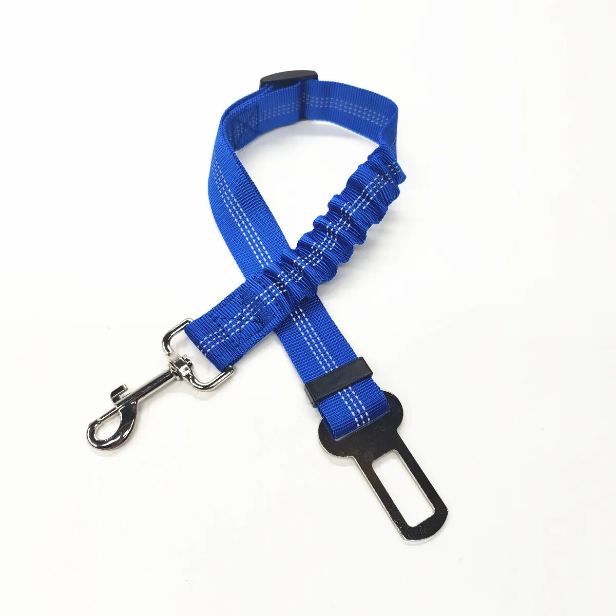 Adjustable Elastic Pet Car Seat Belt in Blue Color