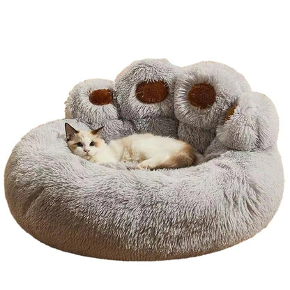 Cosy Fluffy Supportive Large Paw Non Slip Shaped Dog Bed