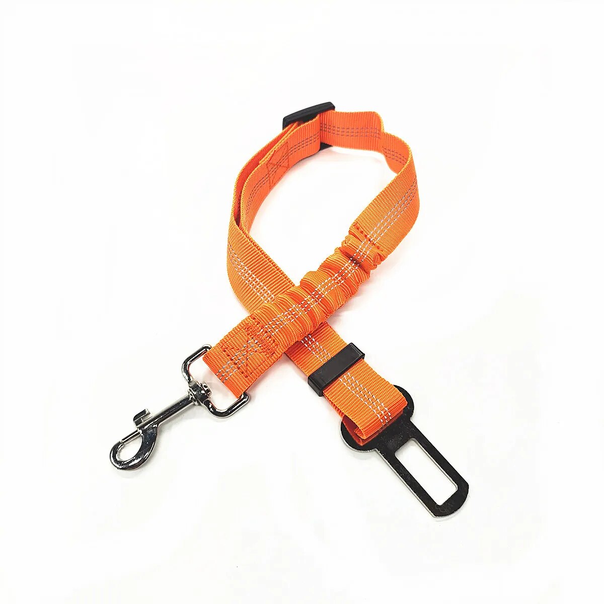 Adjustable Elastic Pet Car Seat Belt in Orange Color