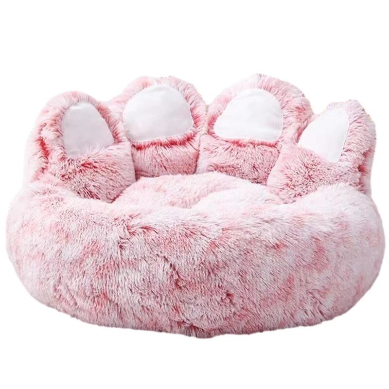 Cosy Fluffy Supportive Large Paw Non Slip Shaped Dog Bed