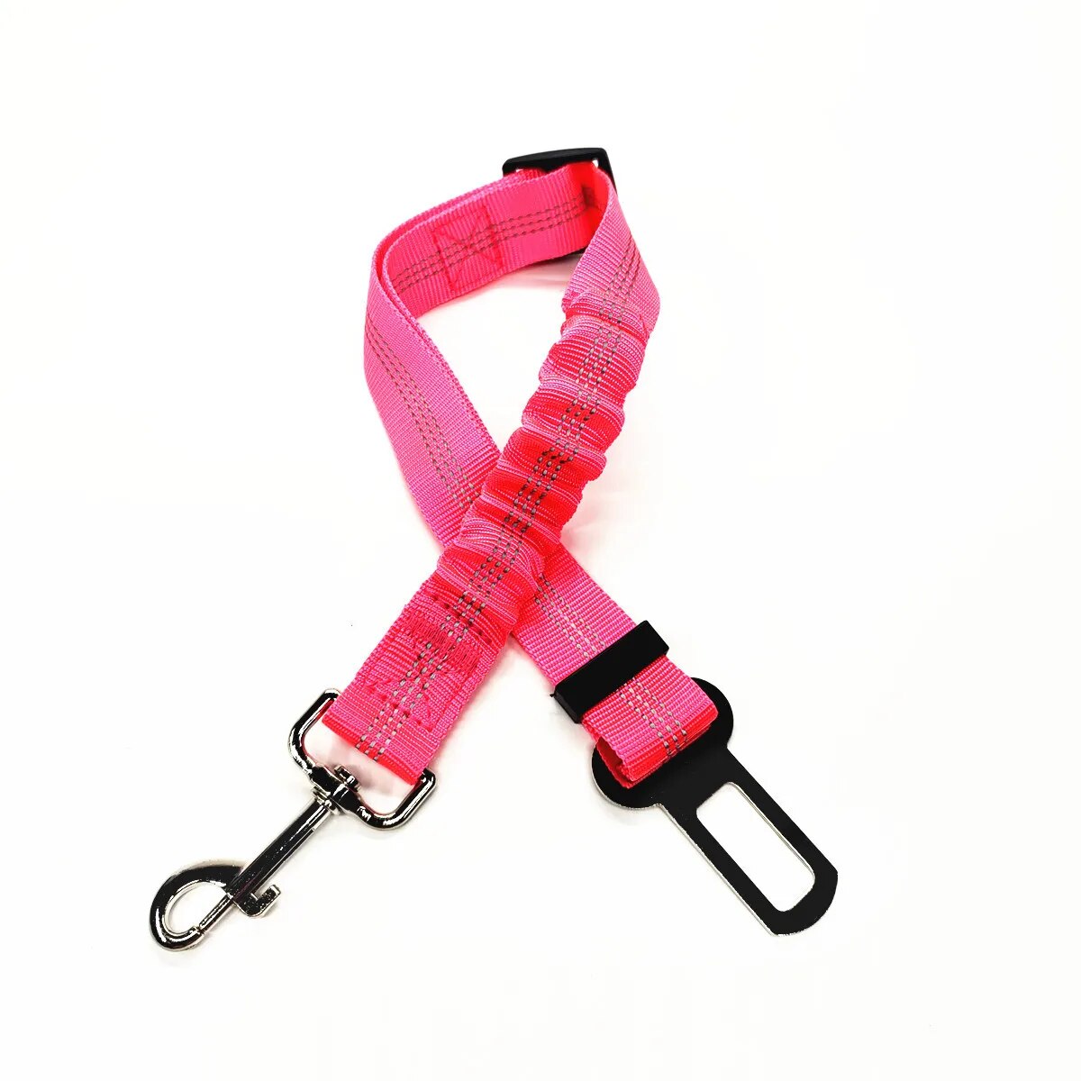 Adjustable Elastic Pet Car Seat Belt in Pink Color