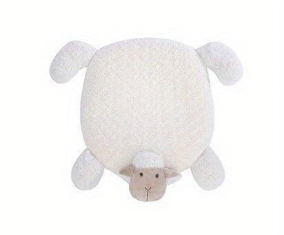 Cute and comfortable sheep-themed pet bed in white color