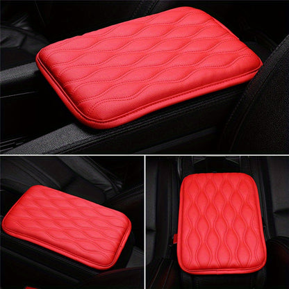 Protective car console cover prevents pet-induced damage for a pristine interior in red color