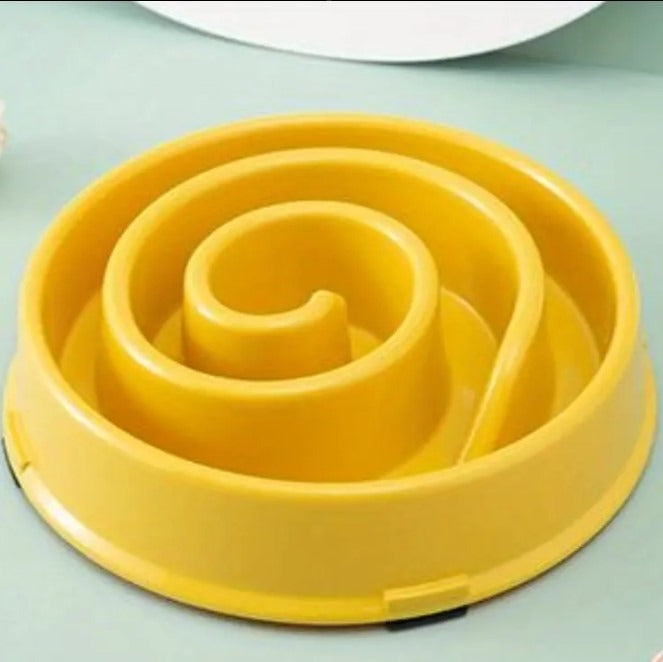 Smart Puzzle Slow Feeder in yellow color