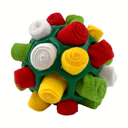 Sniffing Ball Smart Slow-Feeding Puzzle Toy for Dogs in Flower Bed Color